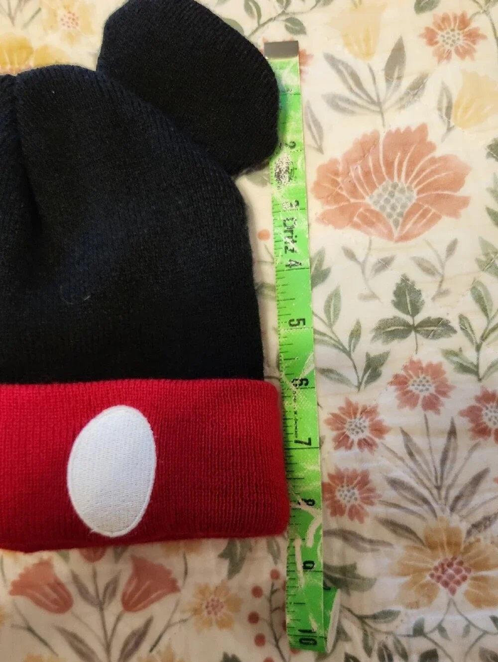 Disney Black and Red Kids Mickey Ear Beanie Hat